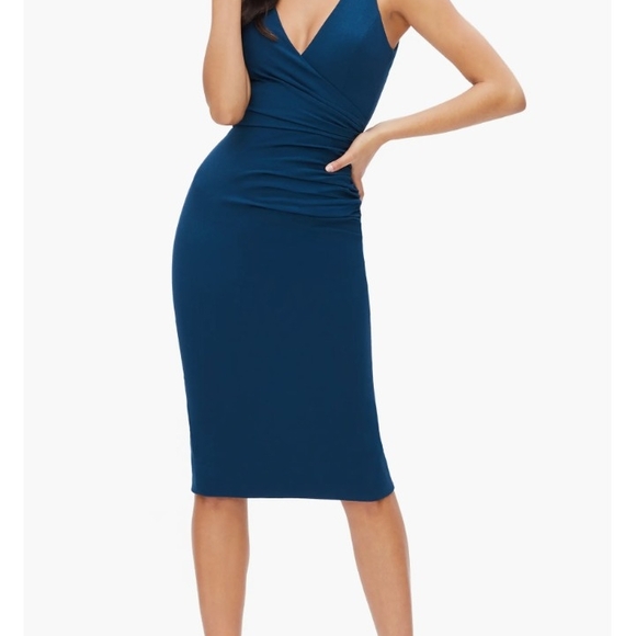Dress the Population Dresses & Skirts - Dress the Population Anita Navy Blue Midi Dress. NWT